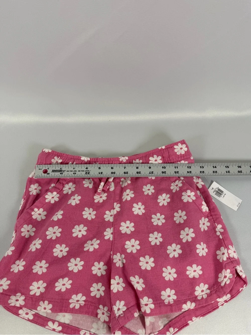 Old Navy Girls Pink Daisy‑Print Pull-On Shorts NWT | Size L